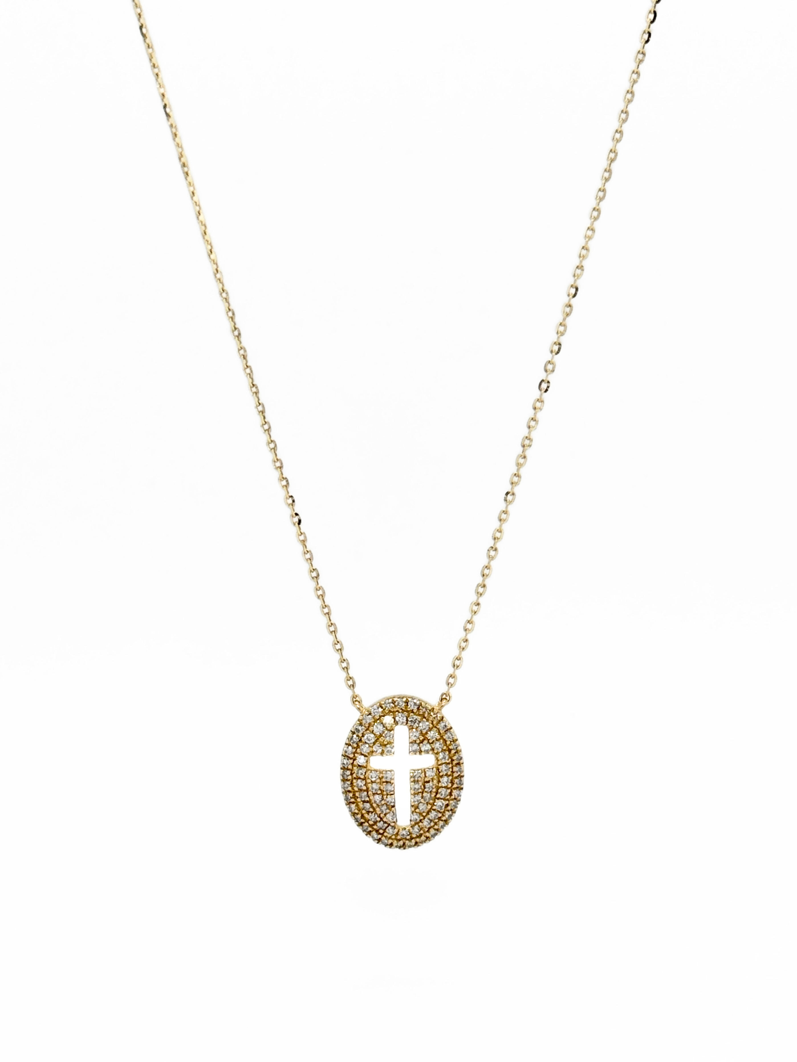 PAVE CROSS-NECKLACE-406434
